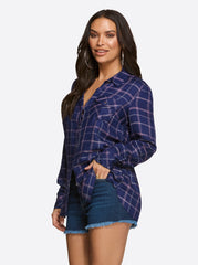 Petunia Shirt - Ocean Cavern Plaid