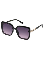 Oversized Fashionable Square Sunglasses - Black