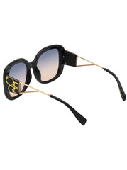 Oversized Oval Sunglasses - Black