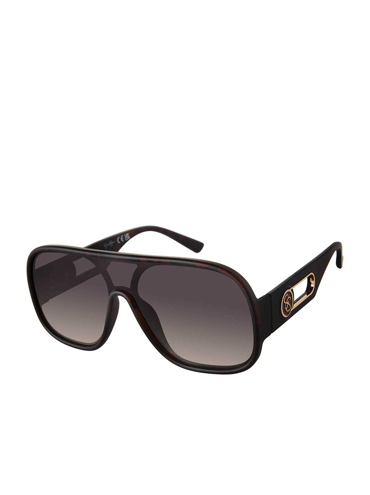 Modern Shield Aviator Sunglasses - Matte Tortoise