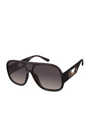 Modern Shield Aviator Sunglasses - Matte Tortoise