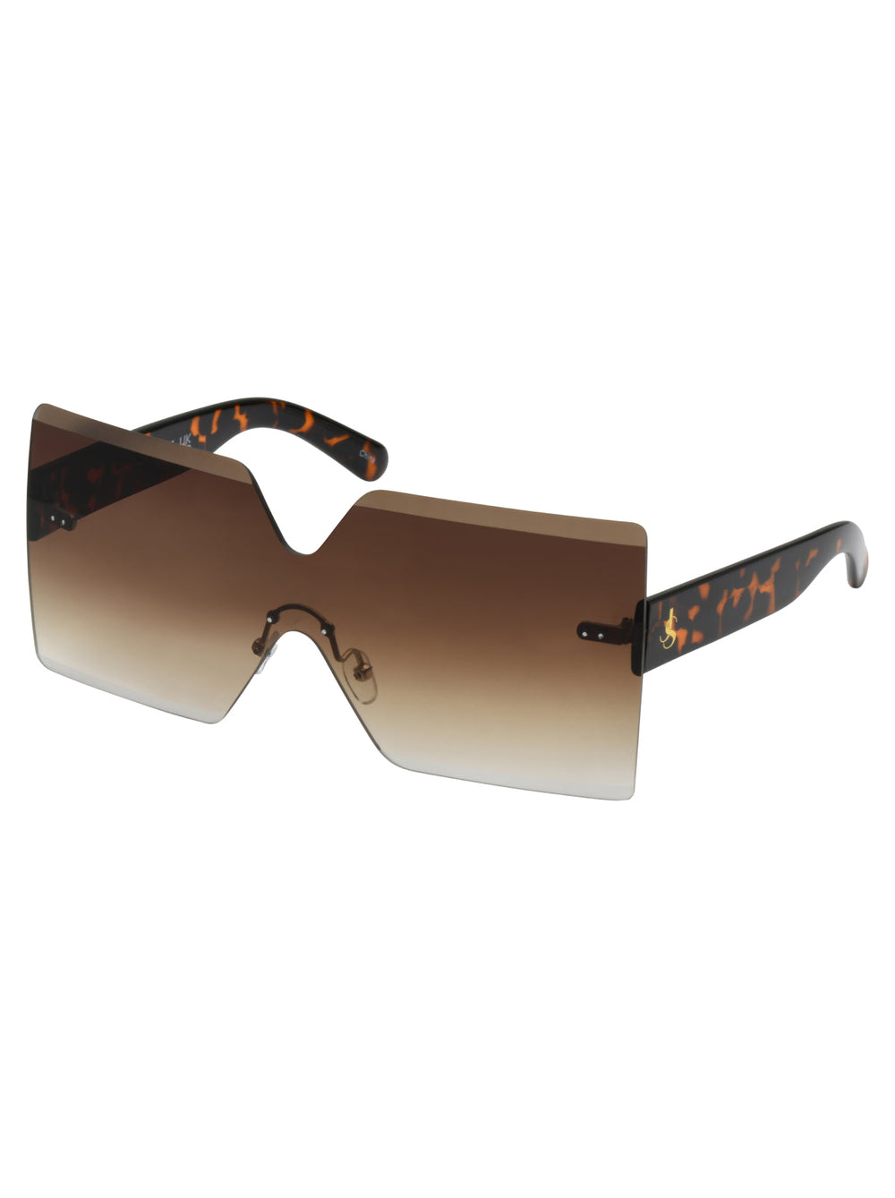 Frameless Shield Sunglasses - Tortoise