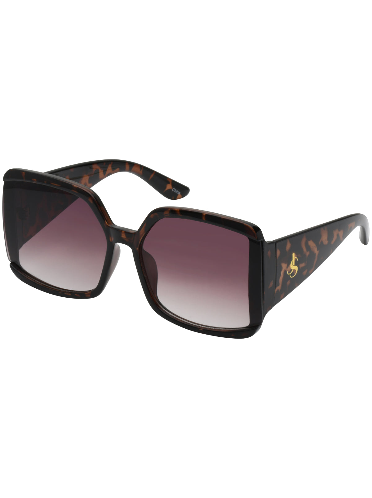 Stylish Square Sunglasses - Tortoise