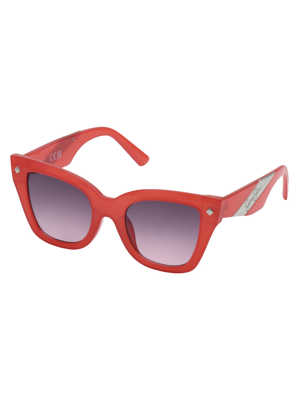 Bold Cat Eye Sunglasses - Milky Coral