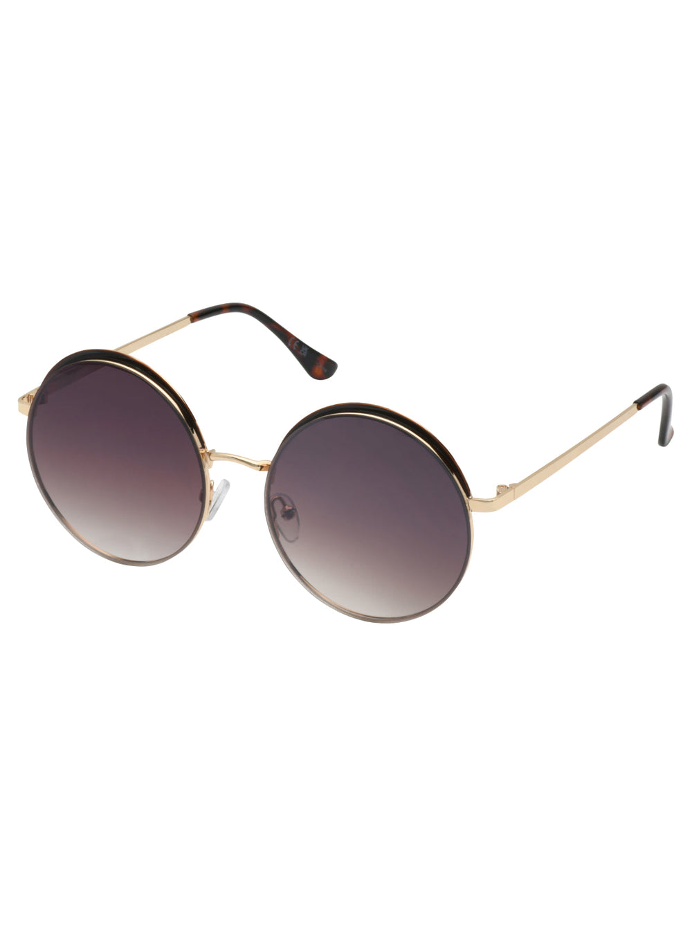 Vintage Round Metal Sunglasses - Gold & Tortoise