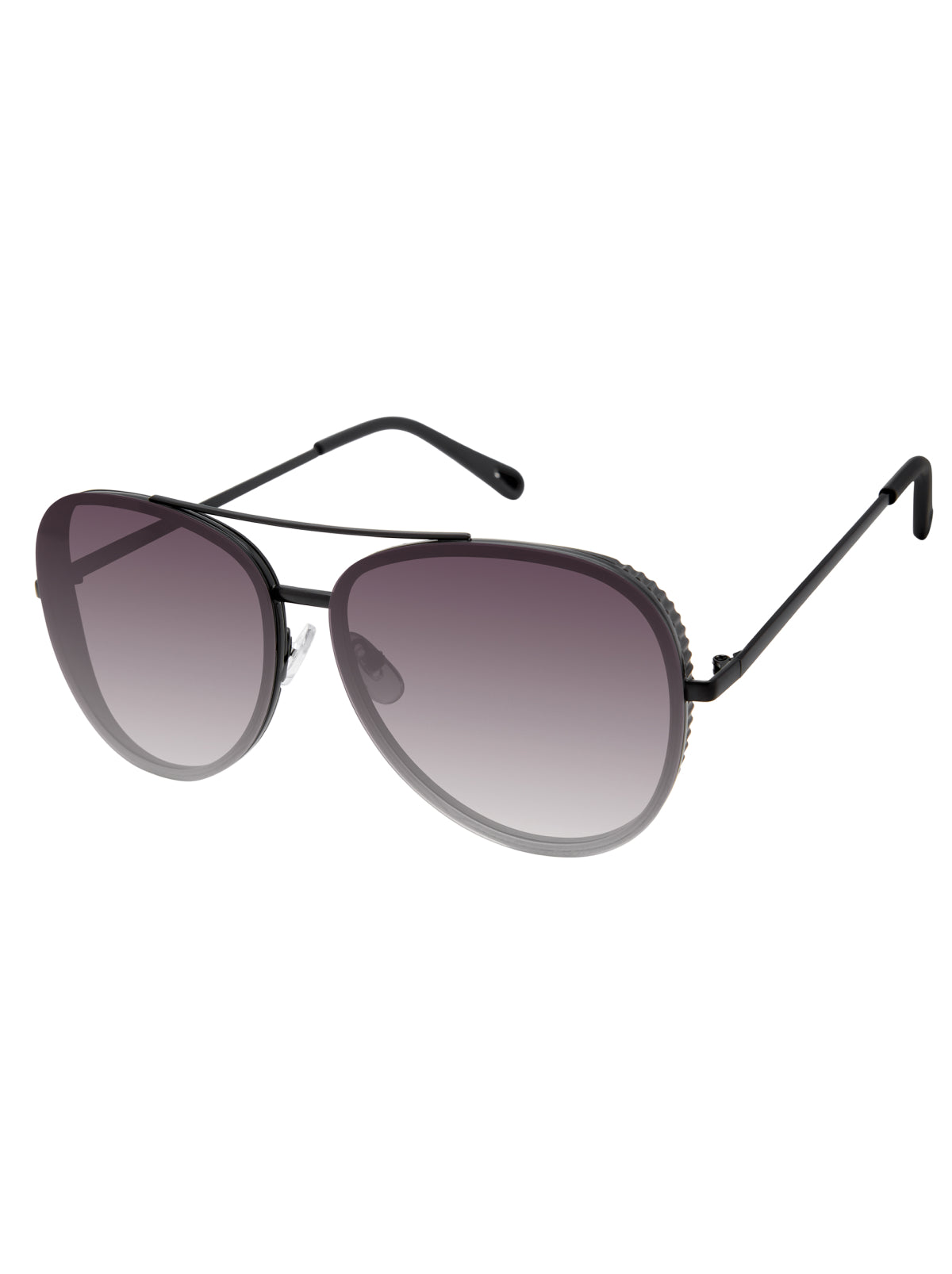 Glam Aviator Pilot Sunglasses - Black Out