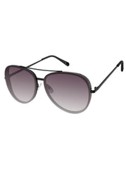 Glam Aviator Pilot Sunglasses - Black Out