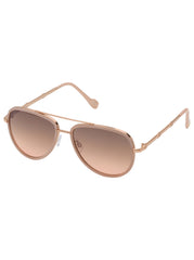 Modern Metal Aviator Sunglasses - Rose Gold & Rose