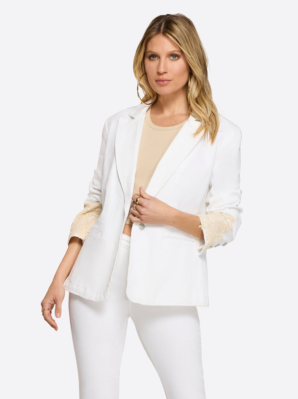 Fitted Blazer - White