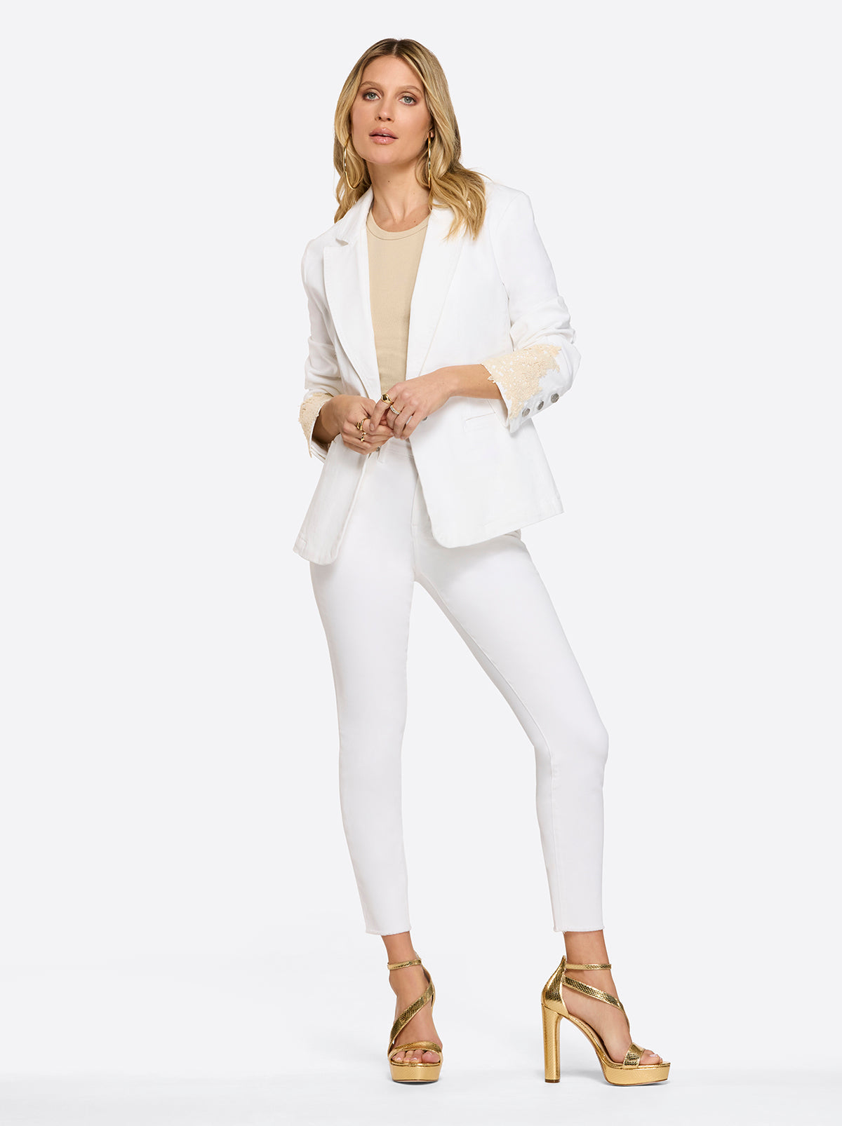 Fitted Blazer - White