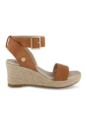 Girls' Asha Cuff Wedge Sandals - Cognac