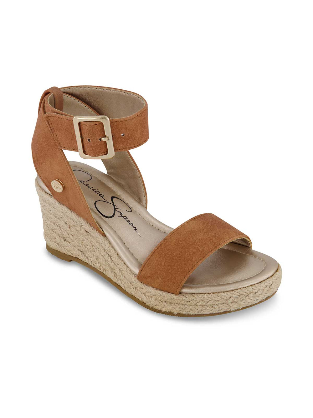 Girls' Asha Cuff Wedge Sandals - Cognac