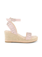 Girls' Asha Perforated Wedge Sandal - Blush