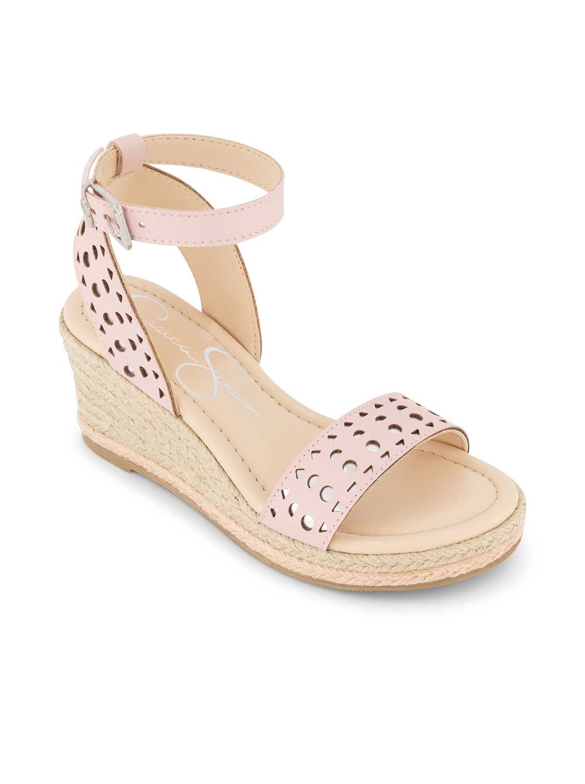 Girls' Asha Perforated Wedge Sandal - Blush