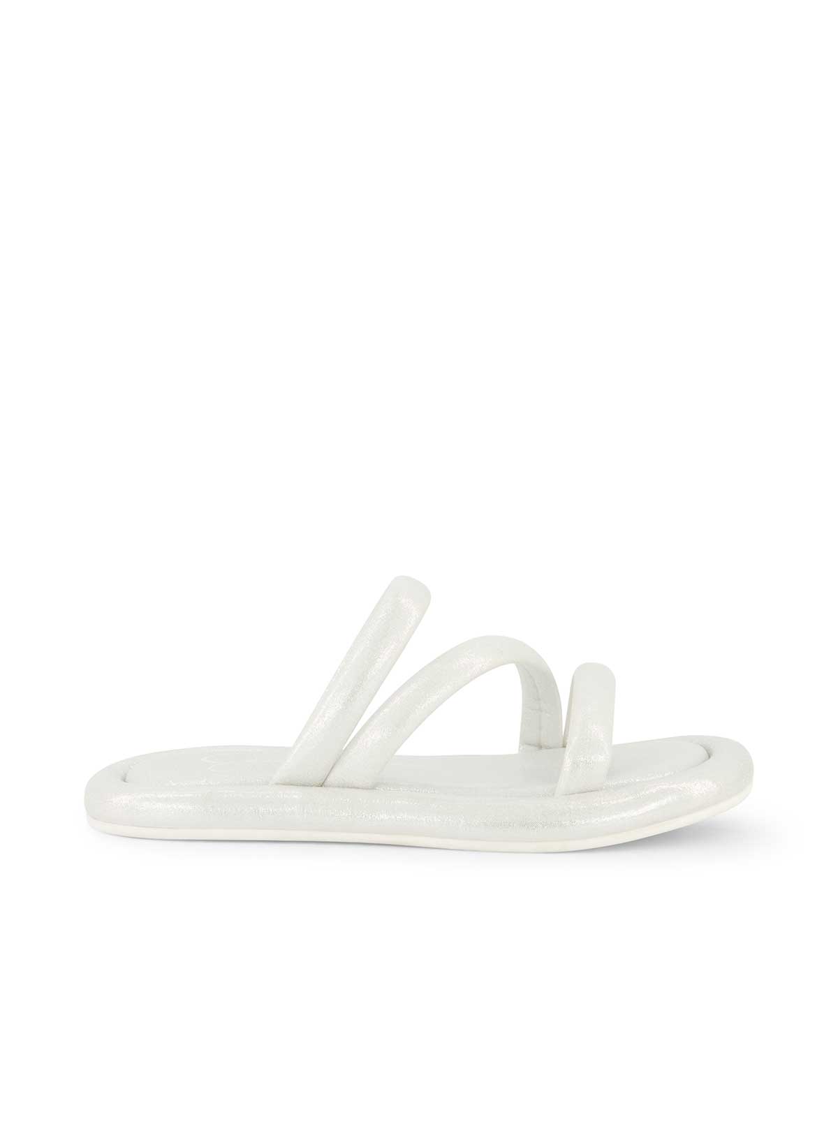 Girls' Kaylen Strap Slippers - Silver