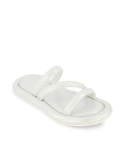 Girls' Kaylen Strap Slippers - Silver