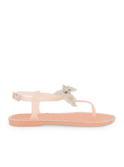 Girls' Jelly Bow Slippers - Blush