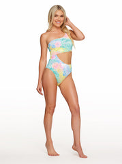 Side Cut Out One Piece - Pastel Shores
