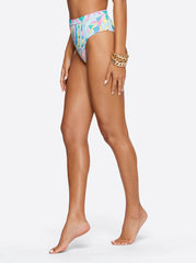 High Waist Bottom - Powder Blue Multi