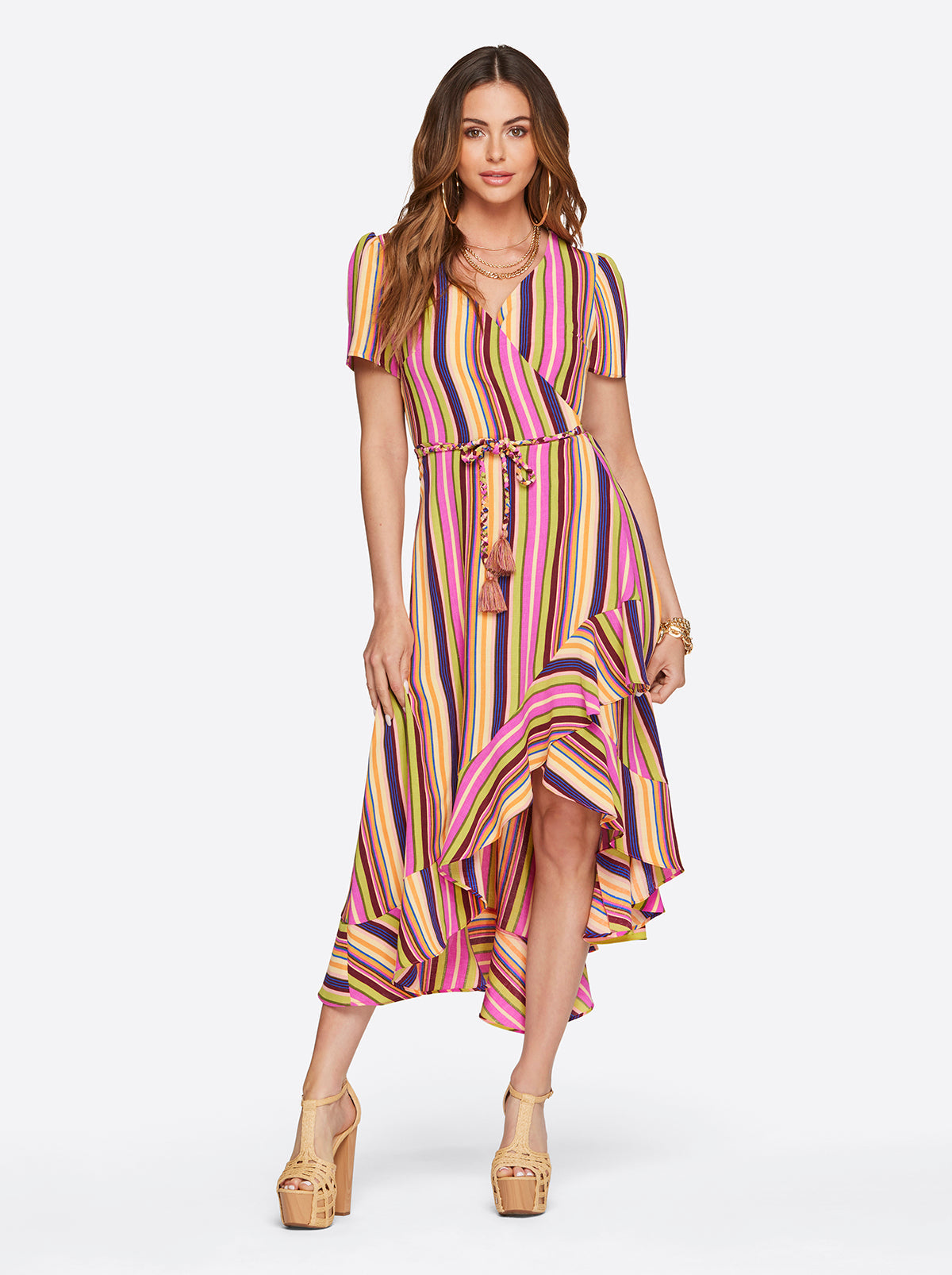 Varsha Wrap Dress - Rose Violet