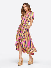 Varsha Wrap Dress - Rose Violet