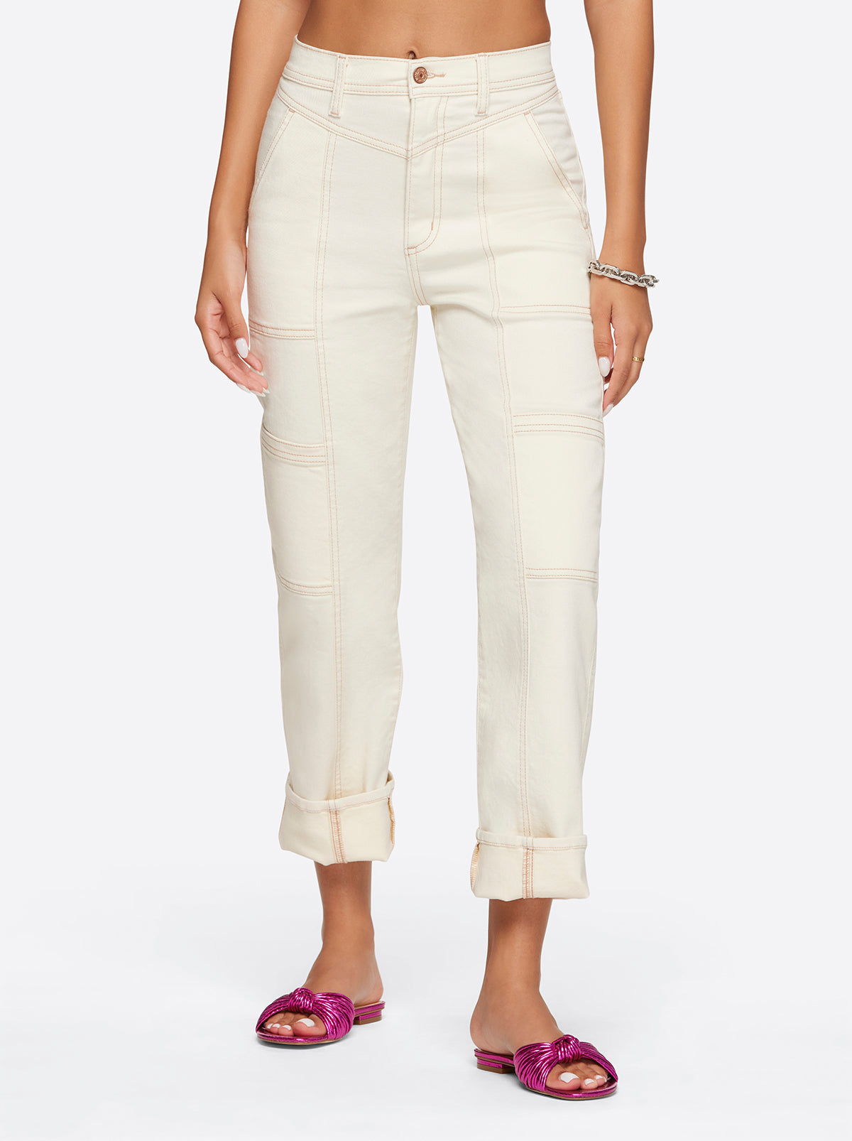 Straight Cargo Ankle - Ecru