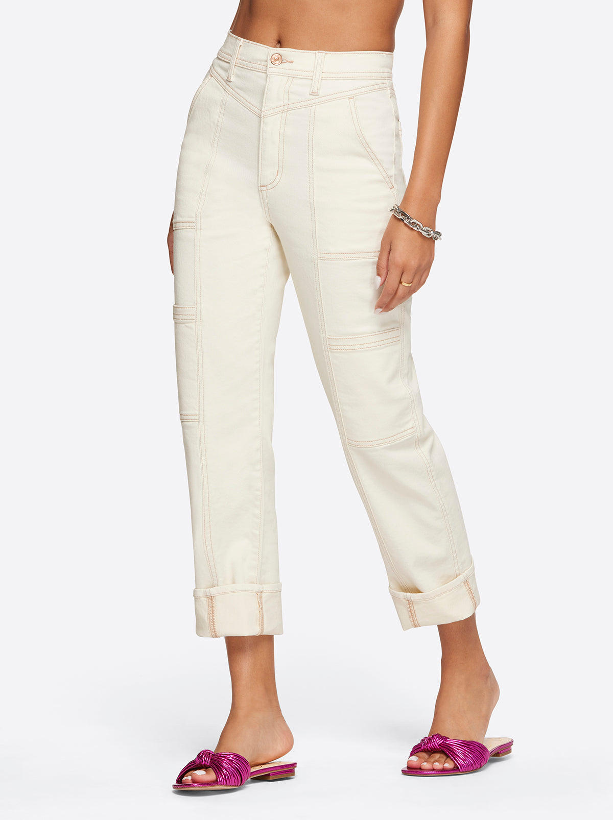 Straight Cargo Ankle - Ecru