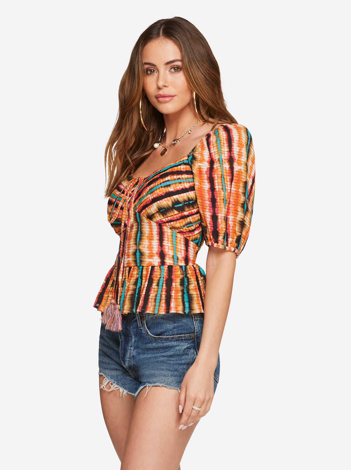 Ami Halter Top - Tie Dye Stripe