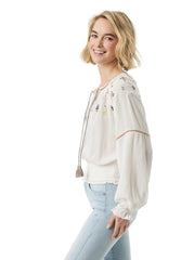 Tanuka Embellished Top - Gardenia