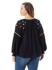 Lissy Embellished Top - Black