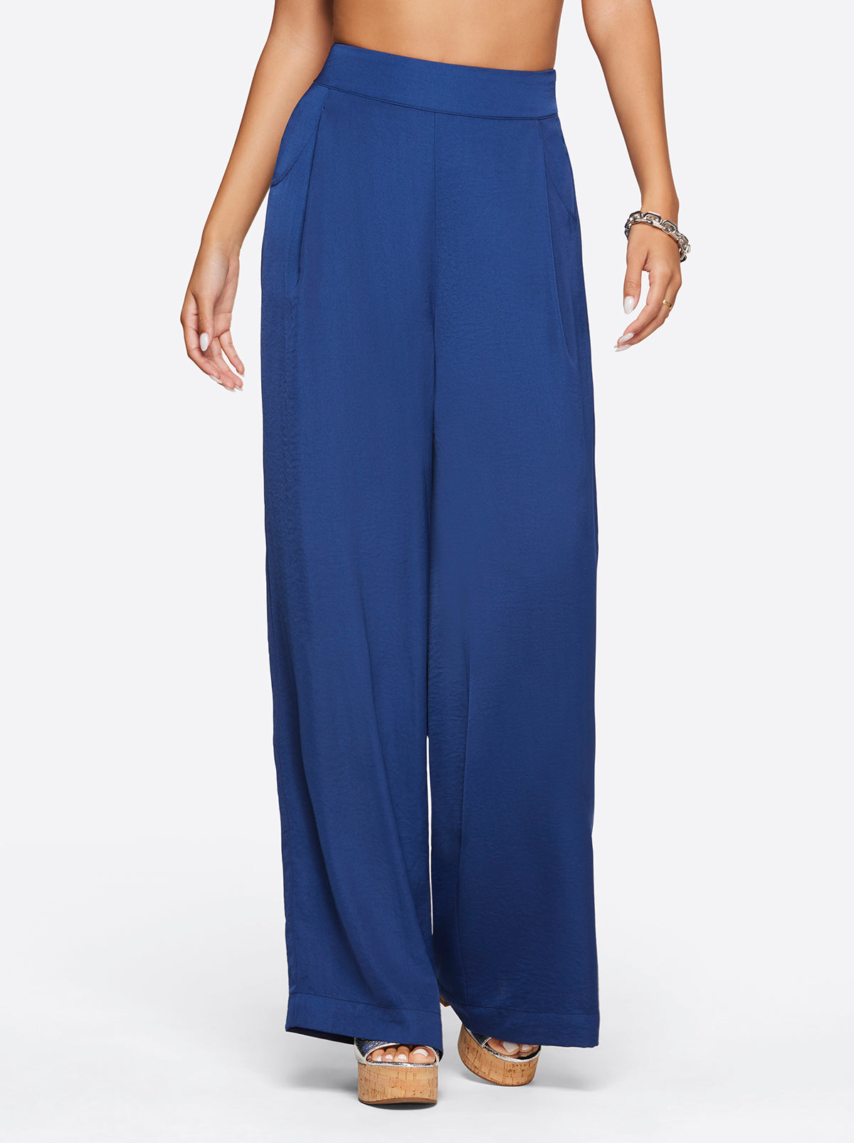 Winnie Wide Leg Pants - Medieval Blue