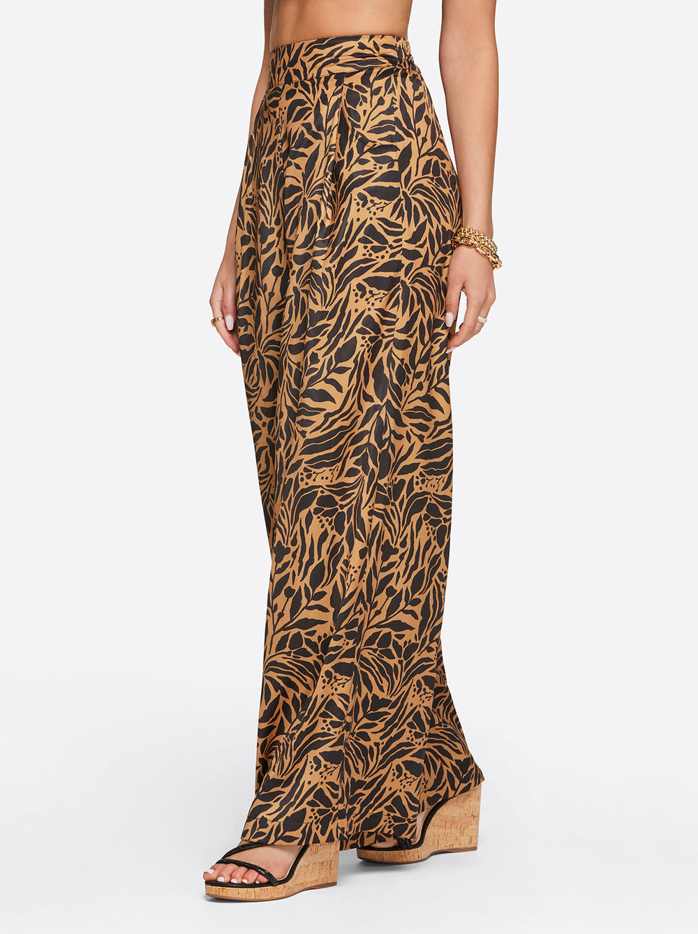 Winnie Wide Leg Pants - Zebra Floral
