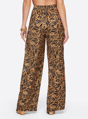 Winnie Wide Leg Pants - Zebra Floral