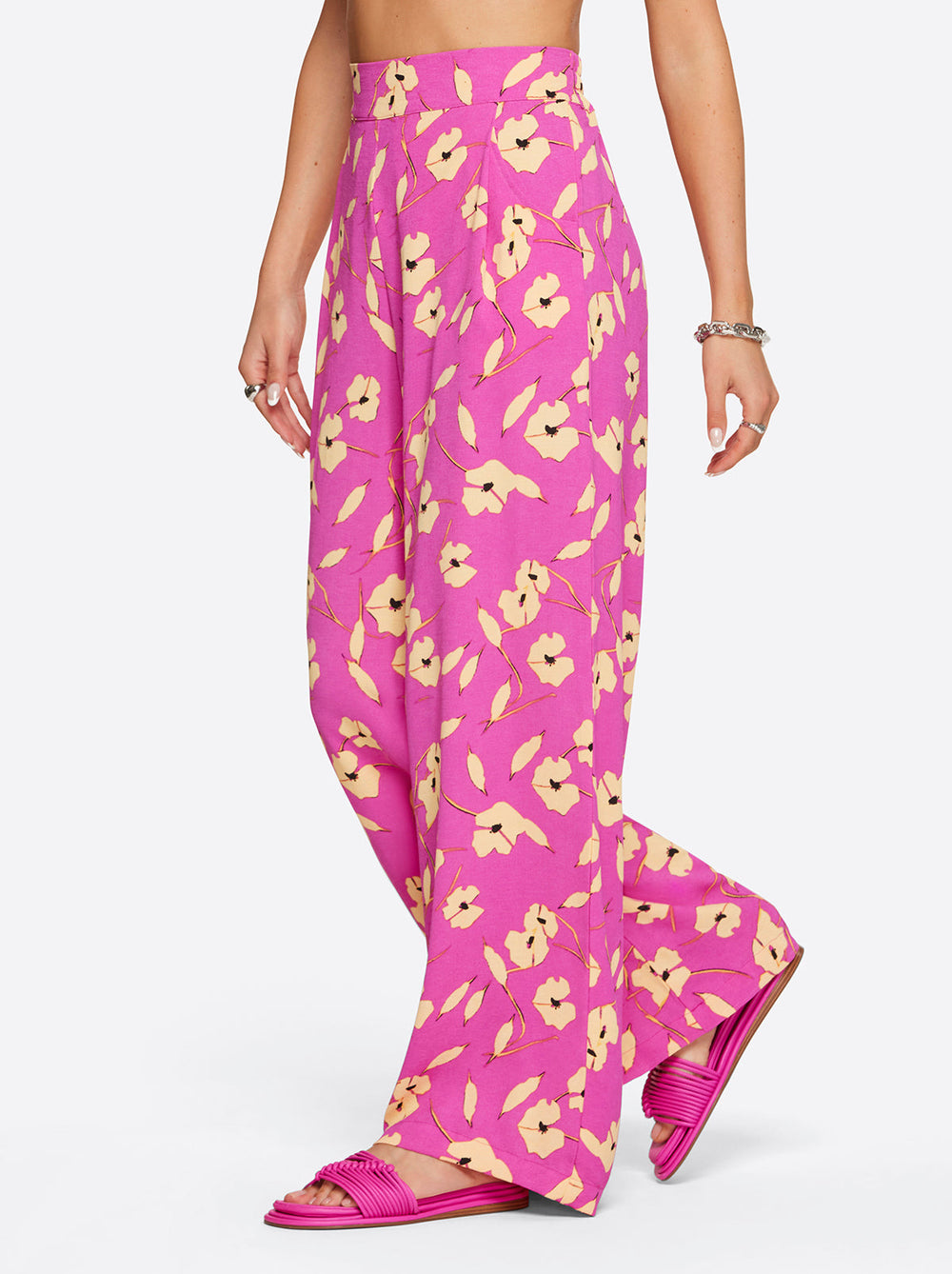 Winnie Wide Leg Pants - Withering Petals