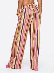 Winnie Wide Leg Pants - Rainbow Stripe