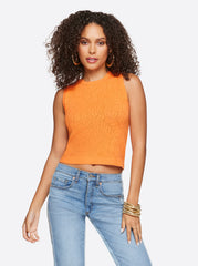 Ivy Mesh Tank - Mandarin Orange