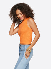 Ivy Mesh Tank - Mandarin Orange
