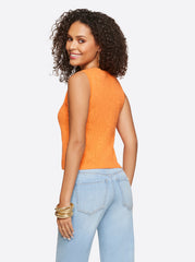 Ivy Mesh Tank - Mandarin Orange