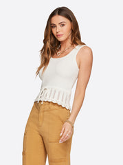 Sierra Sweater Tank - Gardenia
