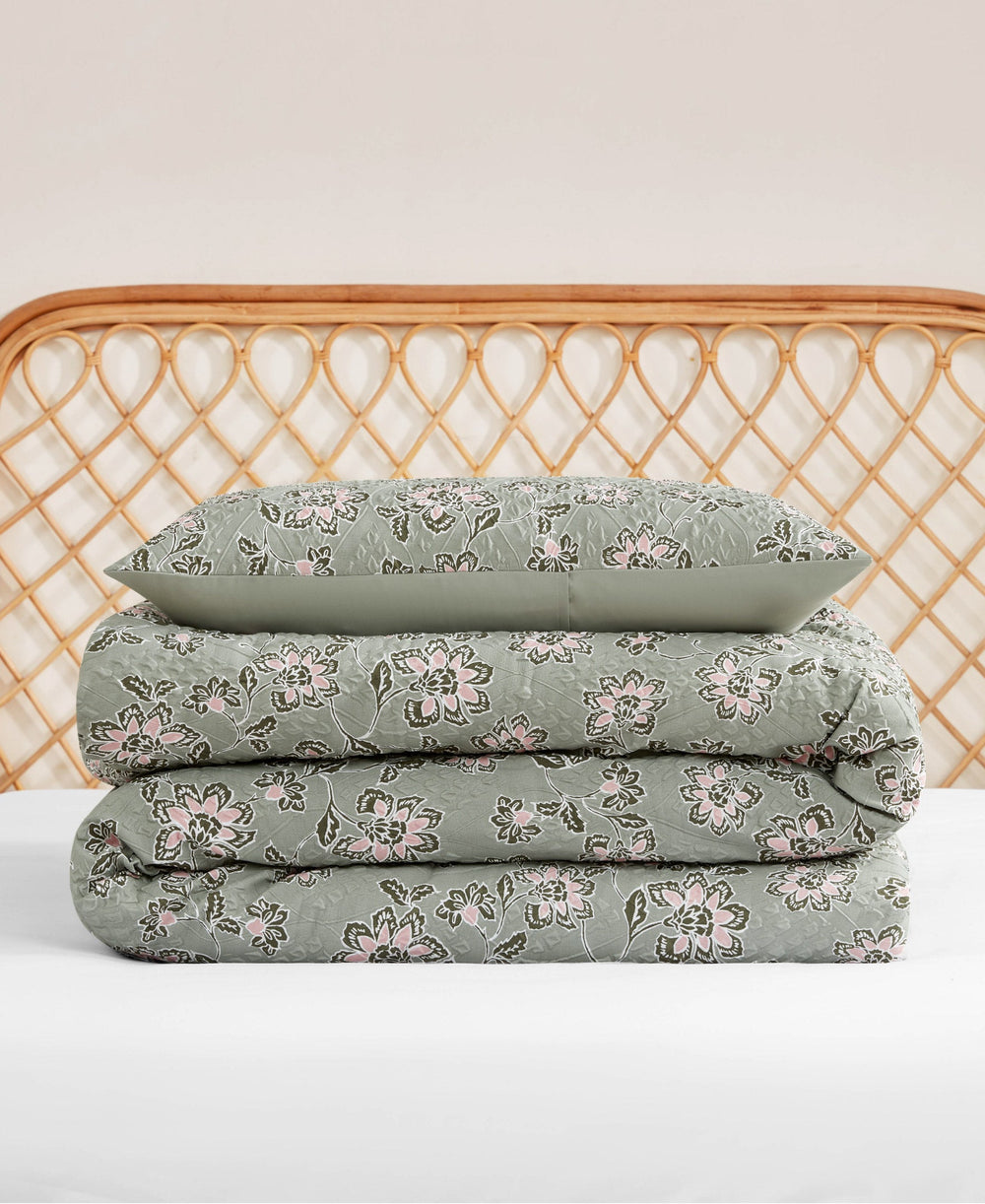 Botanical Embossed Comforter Set