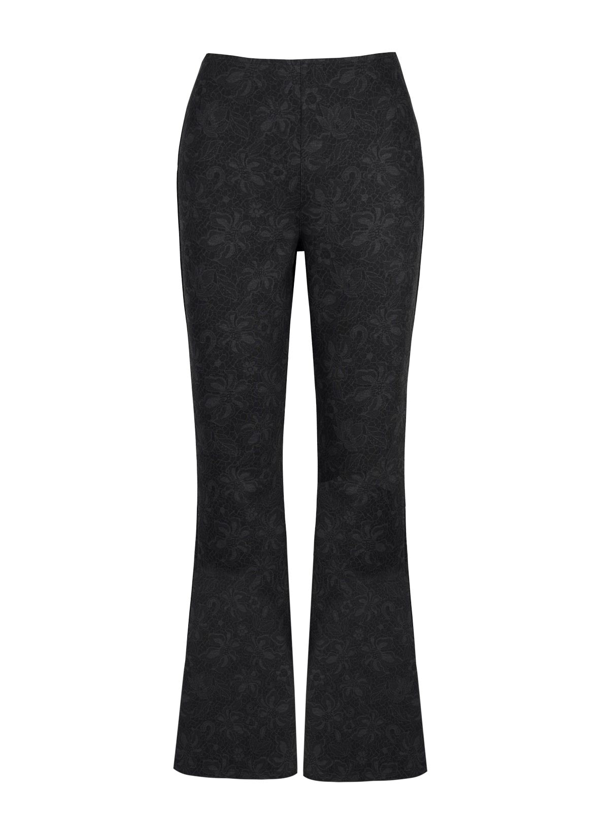 Pull on Flare - Black Laced Floral