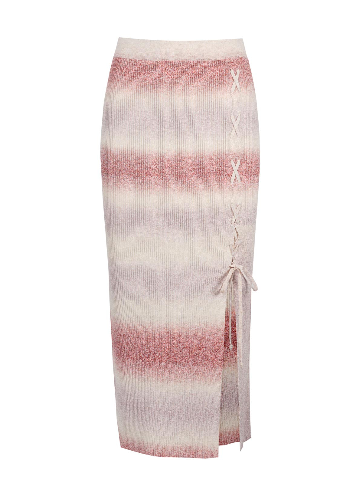Loti Lace Up Skirt - Chili Oil