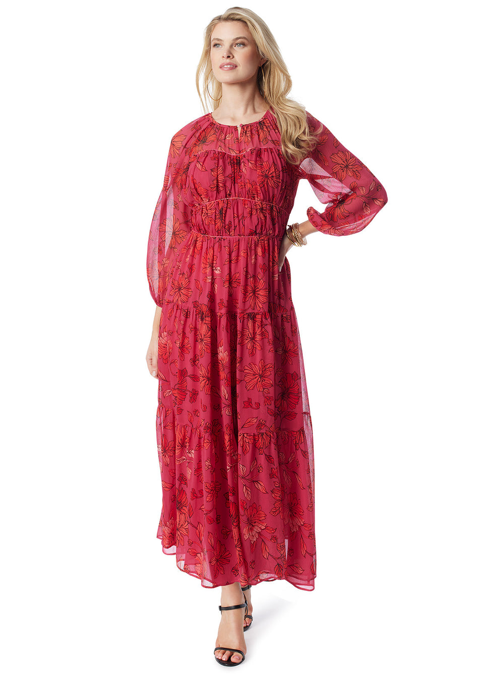Sasha Maxi Dress - Outlined Blossoms