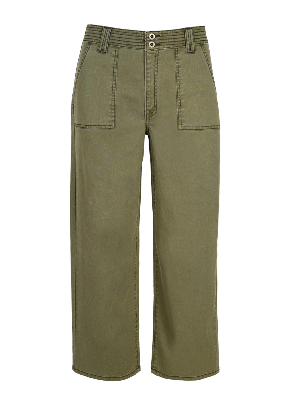 Wide Leg Chino - Bronze Green