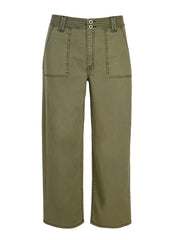 Wide Leg Chino - Bronze Green