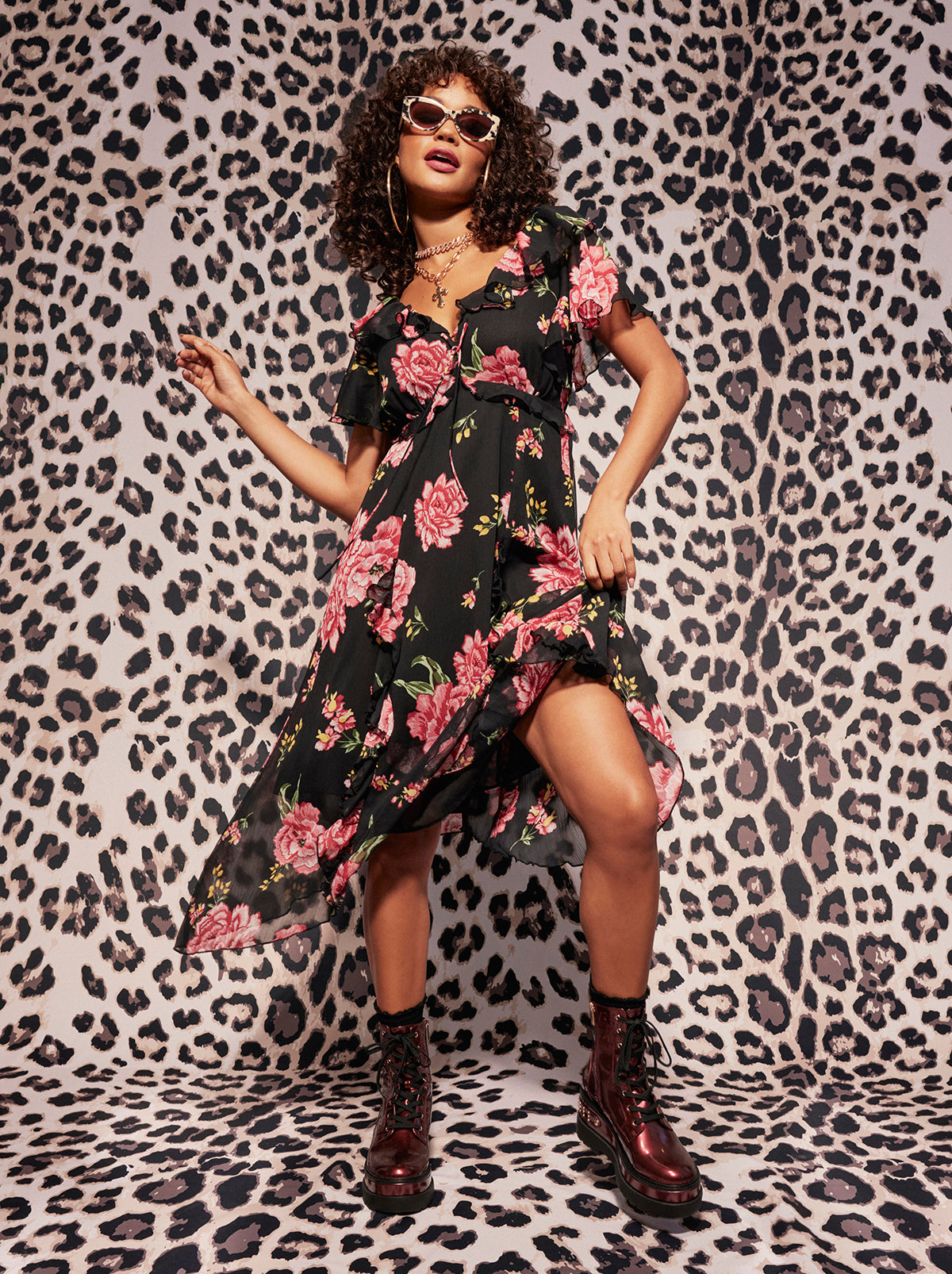 Maila Maxi Dress - Sketchy Roses