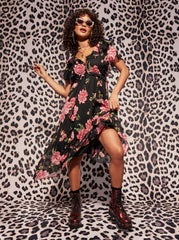 Maila Maxi Dress - Sketchy Roses
