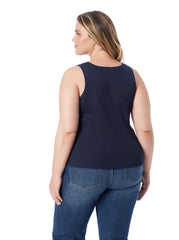 Johanna Lace Up Tank - After Midnight