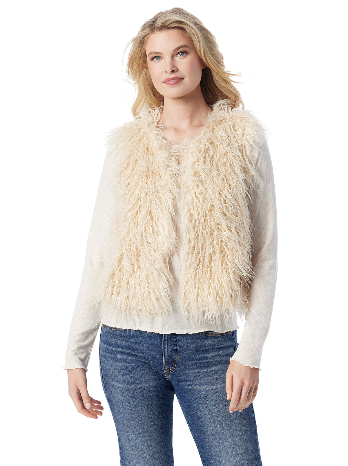 Fur Vest - Gardenia