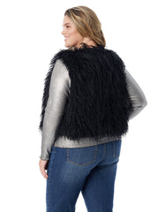 Fur Vest - Anthracite